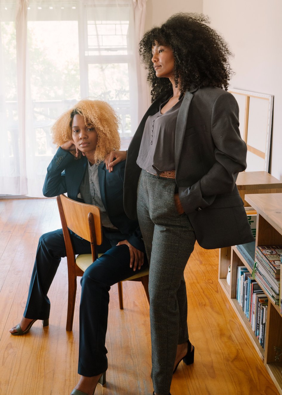 Portrait of Women Wearing Suits