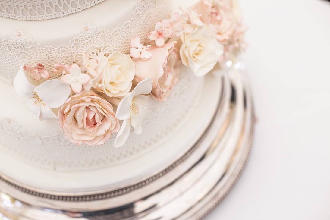 Wedding Cake with Flowers